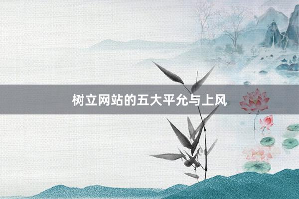 树立网站的五大平允与上风