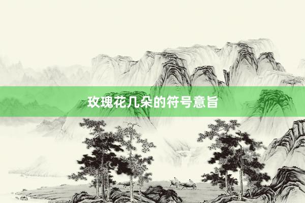 玫瑰花几朵的符号意旨